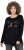 Ulla Popken Your Story Sequined Long Sleeve Tunic Tee Black - Koszulki z nadrukiem dla kobiet - 