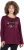 Ulla Popken Your Story Sequined Long Sleeve Tunic Tee Dark Ruby - Koszulki z nadrukiem dla kobiet - 