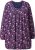 Ulla Popken Pleated Long Sleeve Floral Knit Tunic Ink Blue - Koszulki z nadrukiem dla kobiet - 