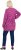 Ulla Popken Pleated Long Sleeve Floral Knit Tunic Summer Berry - Koszulki z nadrukiem dla kobiet - 