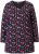 Ulla Popken Peppermint Tree V-Neck Holiday Cotton Long Sleeve Knit Tunic Black - Koszulki z nadrukiem dla kobiet - 