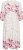 Kaffe Curve Rosa Midi Dress White Rose Border Flower - Sukienki - 