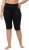 Ulla Popken Stretch Knit Bike Shorts Black - Jeansy & Spodnie w Dużych Rozmiarach – Plus Size - 
