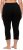 Ulla Popken Basic Stretch Knit Capris Black - Jeansy & Spodnie w Dużych Rozmiarach – Plus Size - 