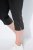 Ulla Popken Bengaline Elastic Waist Stretch Capri Pants Black - Spodnie materiałowe - Szerokie spodnie damskie plus size