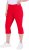 Ulla Popken Bengaline Elastic Waist Stretch Capri Pants Red - Jeansy & Spodnie w Dużych Rozmiarach – Plus Size - 