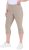Ulla Popken Bengaline Elastic Waist Stretch Capri Pants Orange - Jeansy & Spodnie w Dużych Rozmiarach – Plus Size - 