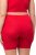 Ulla Popken Lace Hem Stretch Viscose Knit Bicycle Length Lounge Shorts Red - Jeansy & Spodnie w Dużych Rozmiarach – Plus Size - 