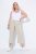 Ulla Popken Cool Linen Elastic Waist Capri Pants Brown - Jeansy & Spodnie w Dużych Rozmiarach – Plus Size - 