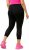 Ulla Popken Quick Dry Sport Crop Leggings Black - Jeansy & Spodnie w Dużych Rozmiarach – Plus Size - 