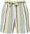 Ulla Popken Striped Wide Leg Elastic Waistband Shorts White - Jeansy & Spodnie w Dużych Rozmiarach – Plus Size - 