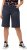 Ulla Popken Frayed Hemline Elastic Waistband Bermuda Shorts Navy - Jeansy & Spodnie w Dużych Rozmiarach – Plus Size - 