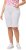 Ulla Popken Frayed Hemline Elastic Waistband Bermuda Shorts Snow White - Jeansy & Spodnie w Dużych Rozmiarach – Plus Size - 