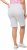 Ulla Popken Frayed Hemline Elastic Waistband Bermuda Shorts Snow White - Jeansy & Spodnie w Dużych Rozmiarach – Plus Size - 