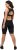 Ulla Popken Padded Cycling Zip Front Bodysuit Black - Jeansy & Spodnie w Dużych Rozmiarach – Plus Size - 