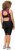 Ulla Popken Functional Padded Zip Front Cycling Leotard Black - Jeansy & Spodnie w Dużych Rozmiarach – Plus Size - 