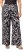 Ulla Popken Checkered Floral Elastic Waist Palazzo Paints Black - Jeansy & Spodnie w Dużych Rozmiarach – Plus Size - 