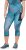 Ulla Popken Quick Dry Cropped Geometric Print Leggings Blue - Kurtki - 