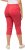 Ulla Popken Stretch Fit Raw Hem Capris Dark Coral - Jeansy & Spodnie w Dużych Rozmiarach – Plus Size - 