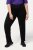 Ulla Popken Striped Elastic Waist Sweatpants Black - Jeansy & Spodnie w Dużych Rozmiarach – Plus Size - 