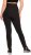 Ulla Popken Straight Leg Quick Drying Leggings Black - Jeansy & Spodnie w Dużych Rozmiarach – Plus Size - 