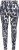 Ulla Popken Quick Drying Abstract Print Leggings Black - Jeansy & Spodnie w Dużych Rozmiarach – Plus Size - 