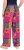 Ulla Popken Tile Print Wide Leg Palazzo Pants Purple - Jeansy & Spodnie w Dużych Rozmiarach – Plus Size - 