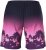 Ulla Popken Active Wide Leg Elastic Waist Palm Tree Pattern Mesh Shorts Black - Jeansy & Spodnie w Dużych Rozmiarach – Plus Size - 