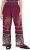 Ulla Popken Mixed Palm Print Elastic Waist Palazzo Pants Red - Jeansy & Spodnie w Dużych Rozmiarach – Plus Size - 