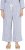 Ulla Popken Coastal Stripe Linen Blend Elastic Waist Culottes Blue - Jeansy & Spodnie w Dużych Rozmiarach – Plus Size - 