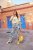 Ulla Popken Italy Print Elastic Waist Pants White - Jeansy & Spodnie w Dużych Rozmiarach – Plus Size - 