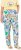 Ulla Popken Italy Print Elastic Waist Pants White - Jeansy & Spodnie w Dużych Rozmiarach – Plus Size - 