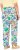 Ulla Popken Italy Print Elastic Waist Pants White - Jeansy & Spodnie w Dużych Rozmiarach – Plus Size - 