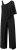 Ulla Popken Asymmetric Lace Panel Jumpsuit Black - Jeansy & Spodnie w Dużych Rozmiarach – Plus Size - 