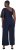 Ulla Popken Asymmetric Lace Panel Jumpsuit Navy - Jeansy & Spodnie w Dużych Rozmiarach – Plus Size - 