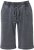 Ulla Popken Indigo Dyed Elastic Waist Jersey Shorts Black - Jeansy & Spodnie w Dużych Rozmiarach – Plus Size - 