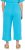 Ulla Popken Muslin Elastic Waist Culottes Blue - Jeansy & Spodnie w Dużych Rozmiarach – Plus Size - 