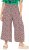 Ulla Popken Rose Wide Leg Elastic Waist Leopard Pattern Culottes White - Jeansy & Spodnie w Dużych Rozmiarach – Plus Size - 
