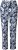 Ulla Popken Feather Print Elastic Waist Pants Blue - Jeansy & Spodnie w Dużych Rozmiarach – Plus Size - 