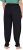 Ulla Popken Quick Drying Split Leg Elastic Waist Joggers Black - Jeansy & Spodnie w Dużych Rozmiarach – Plus Size - 