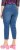Ulla Popken Cropped Denim Look Stretch Fit Leggings Light Blue Denim - Jeansy & Spodnie w Dużych Rozmiarach – Plus Size - 