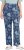 Ulla Popken Patchwork Paisley Elastic Waist Pants Blue - Jeansy & Spodnie w Dużych Rozmiarach – Plus Size - 