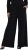 Ulla Popken Wide Leg Elastic Waist Glitter Pants Black - Jeansy & Spodnie w Dużych Rozmiarach – Plus Size - 