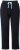 Ulla Popken Side Stripe Elastic Waist Joggers Black - Jeansy & Spodnie w Dużych Rozmiarach – Plus Size - 