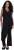 Ulla Popken Draped Sleeveless Glitter Jumpsuit Navy - Jeansy & Spodnie w Dużych Rozmiarach – Plus Size - 