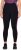 Ulla Popken Quick Drying Botanical Print Sport Leggings Black - Jeansy & Spodnie w Dużych Rozmiarach – Plus Size - 