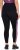 Ulla Popken Quick Drying Botanical Print Sport Leggings Black - Jeansy & Spodnie w Dużych Rozmiarach – Plus Size - 