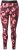 Ulla Popken Abstract Flower Print Performance Leggings Red - Jeansy & Spodnie w Dużych Rozmiarach – Plus Size - 