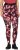 Ulla Popken Abstract Flower Print Performance Leggings Red - Jeansy & Spodnie w Dużych Rozmiarach – Plus Size - 