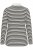 Kaffe Curve Miana Long Sleeve Polo Chalk with Black Stripe - Koszulki polo - 